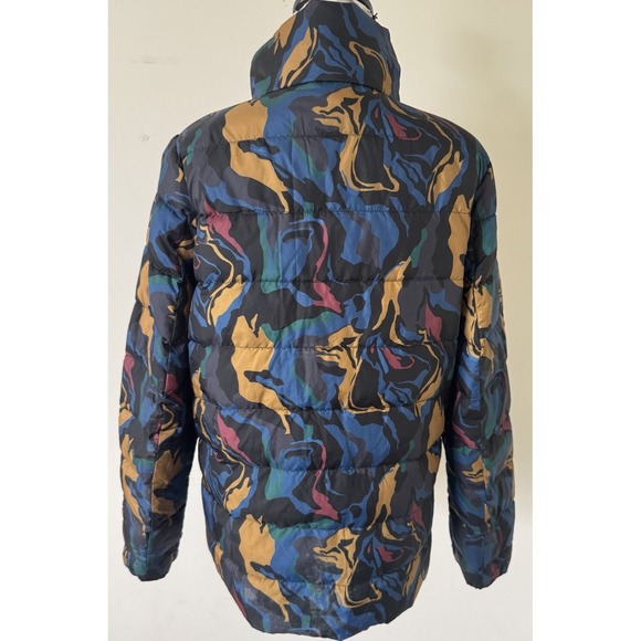 Eddie Bauer Stratustherm Goose Down Puffer Jacket Camo Womens Medium - Picture 3 of 12